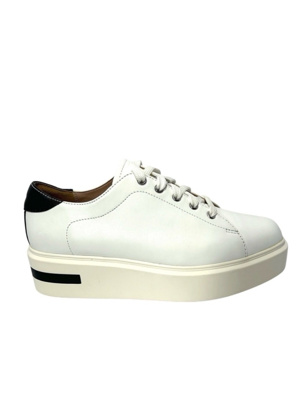 Linea Paolo Kendra‎ Women's 9.5 White Leather Platform Fashion Sneakers